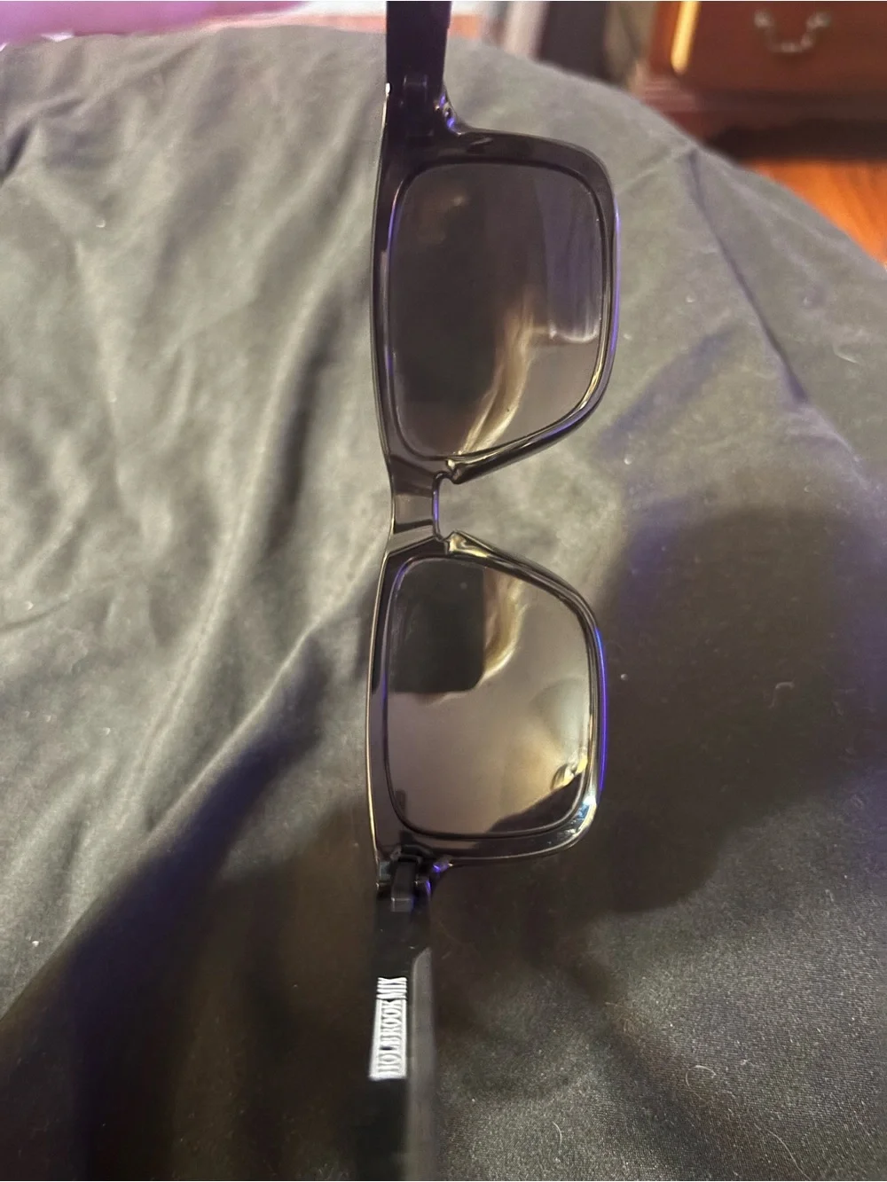 Oakley Black Gloss Wraparound Sunglasses with Dark Mirrored Lenses/ Holbrook mix